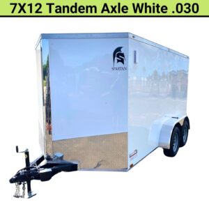 Spartan 7X12 Enclosed Cargo Tandem Axle Trailer | White | SP7X12TA